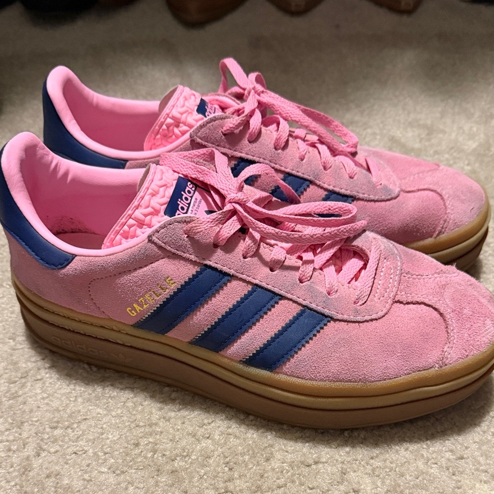 Adidas Gazelle Pink and Navy Women's Sneakers